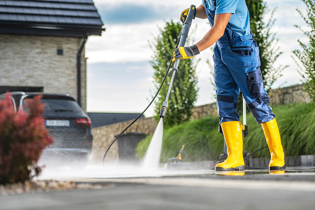 Pressure washing services for driveways patios siding and outdoor surfaces in South Denver Metro